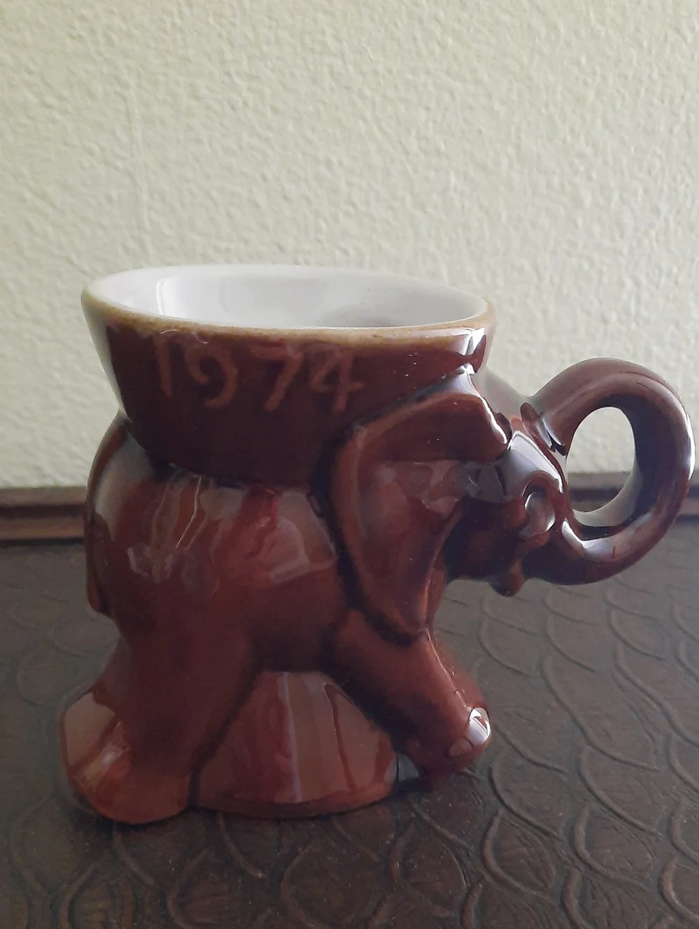 Frankoma Ceramic Elephant Creamer Pitcher - 1974 GOP Collectible